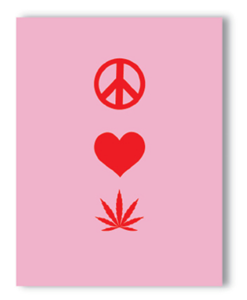 Product image KushKards | Greeting Card | Peace Love Card 1