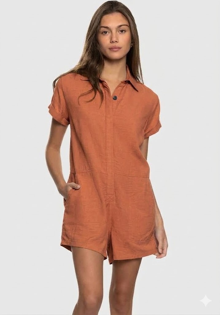 Product image 4k Cannabis | Utility Romper | S | Clay 1