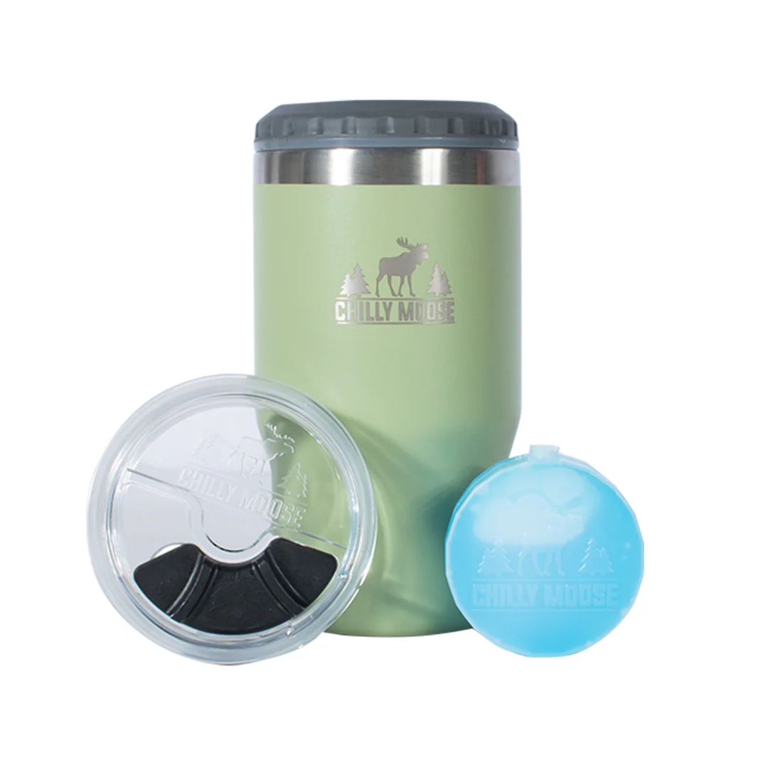Product image 4k Cannabis X Chilly Moose | Brent 5 in 1 Insulated Tumbler | Sage 1