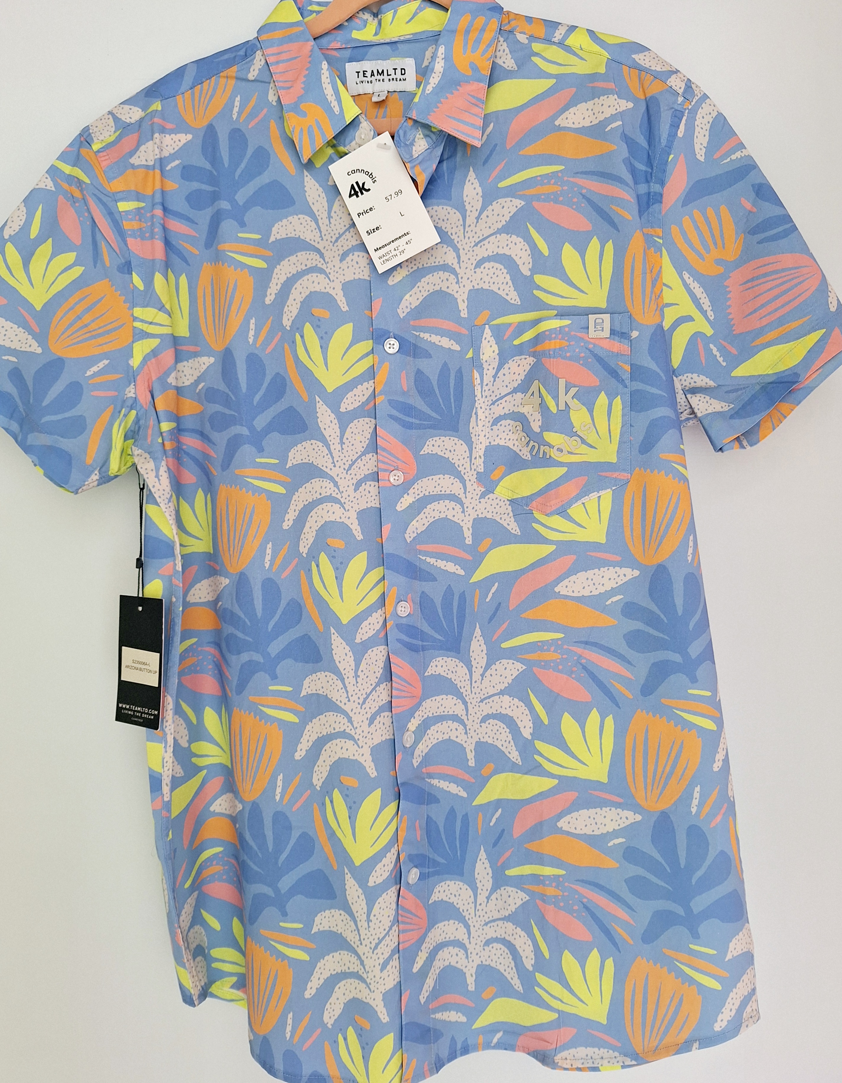 Product image 4K CANNABIS | Button Up Shirt | Arizona | S 1