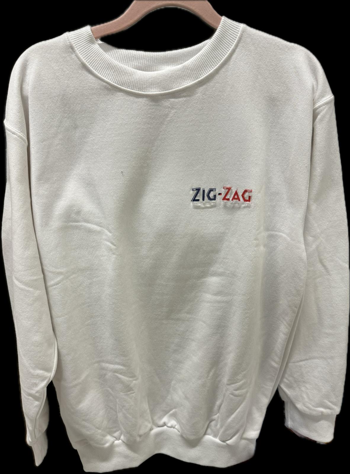 Product image Zig-Zag | 3-D Crew Sweater - White | Large 1