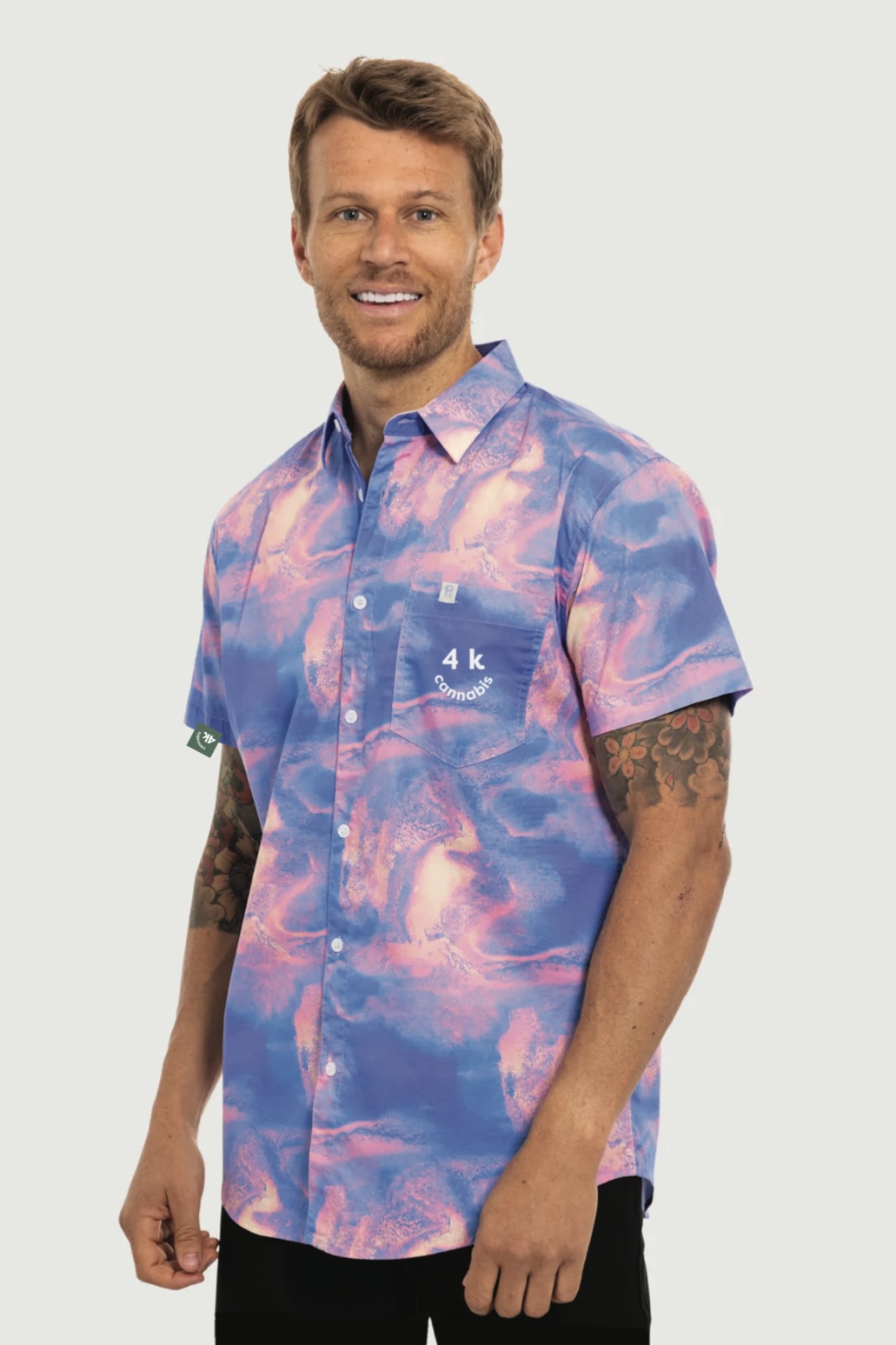 Product image 4K CANNABIS | Button Up Shirt | Infrared Purple | S 1