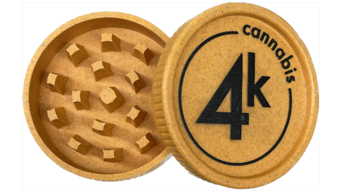 2 Piece Biodegradable Grinder  ORANGE