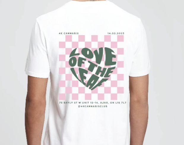 Product image 4K CANNABIS | Limited Edition "Love of the Leaf" T-shirt | White w/ Green Badge | M 1