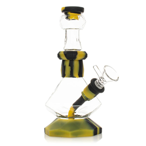 Product image LIT | 6.25" Octagon Base Water Pipe | Black/Yellow 1